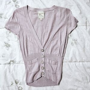 Pink Rose Short Sleeve Cardigan